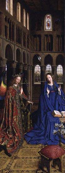 Jan Van Eyck Annunciation, National Gallery of Art. Spain oil painting art